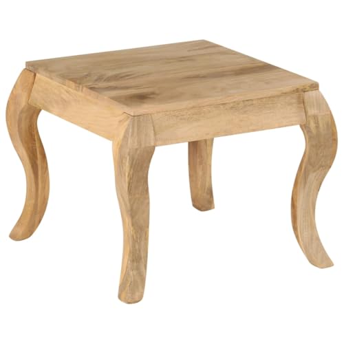 Owoxanthellate Beistelltisch 45×45×40 cm aus Mango Holz, Vintage Beine, Couchtisch/Nachttisch, stabil & platzsparend
