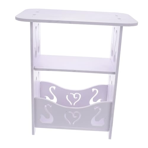 EXQUIMEUBLE Nachttisch Für Schlafzimmer Beistelltisch Teetisch Kompaktes Design Klare Farbe Moderner Look Leicht Für Bücher Getränke