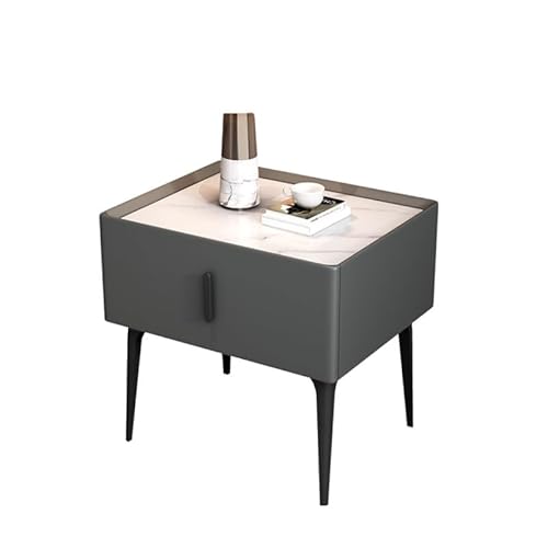 SAMCIOI Sofatisch Massivholz Schiefer Nachttisch, Kleiner Schlafzimmer Aufbewahrungsschrank, Nordischer Minimalistischer