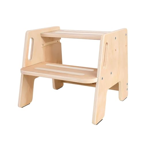 Colcolo 2-Stufen-Hocker, Fußstütze, rutschfest, 90 kg Tragkraft, Stufentreppe, Bett-Tritthocker, Töpfchentrainingshocker für Nachttisch, Schlafzimmer,