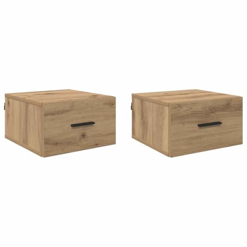 vidaXL Nachttisch 2 pcs Artisan-Eiche 35 x 35 x 20 cm Holzwerkstoff,