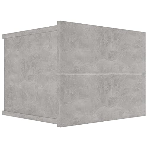 Genérico Wenjingqi 801061 Nachttisch, Sperrholz, Grau, Beton, 40 x 30 x 30 cm