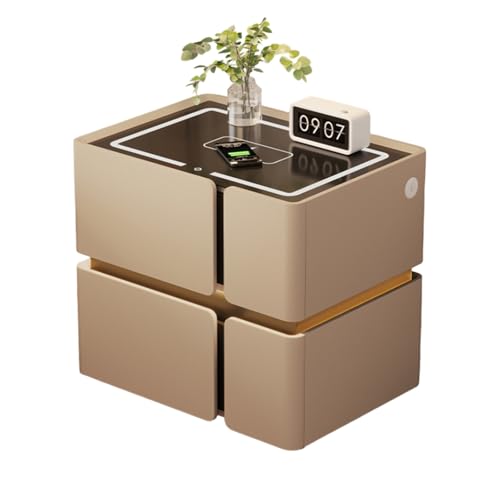 Schwebender Nachttisch mit LED-Licht und Ladestation, vielseitige Aufbewahrungsschubladen für Schlafzimmer, Wohnzimmer oder Büro