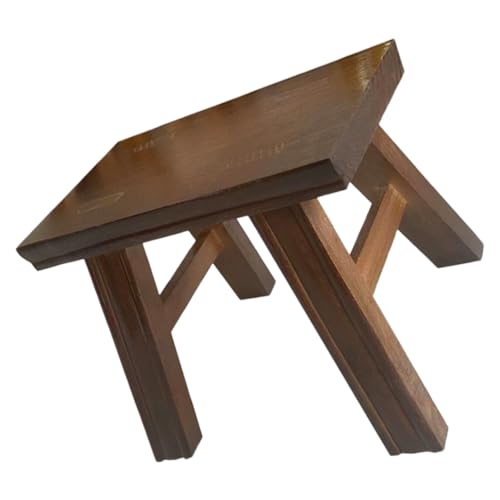 CLISPEED Kleine Bank Nachttisch-tritthocker Für Hochbetten Vintage Tritthocker Kleiner Tritthocker Rustikaler Tritthocker Kinderhocker Tritthocker Pflanzenhocker Light Brown Holz