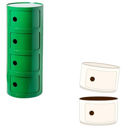 Runder Nachttisch Aus Kunststoff, Componibili Container 2/3/4-fächer, Beistelltisch Rund 2/3/4 Etagen Nachtkästchen Eckkommode Kommode Für Badezimmer(Green d,4 Tier) Runder Nachttisch Aus Kunststoff, Componibili Container 2/3/4-fächer, Beistelltisch Rund 2/3/4 Etagen Nachtkästchen Eckkommode Kommode Für Badezimmer(Green d,4 Tier)