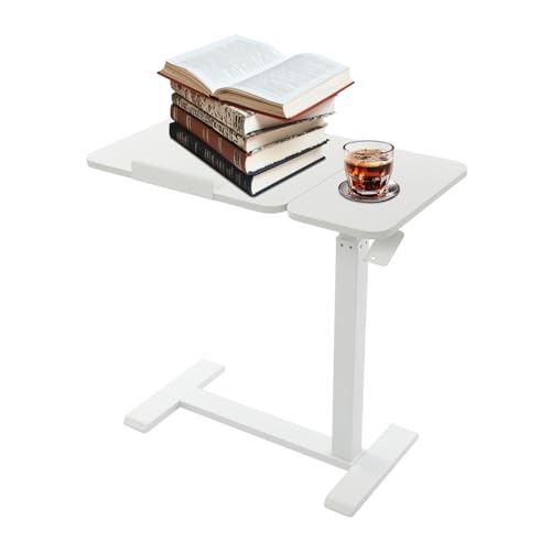 C-Shape, höhenverstellbarer Beistelltisch mit Neigungsdesign, 66104 cm, rollbare Universalrollen für Sofa und Nachttisch, moderne Wohnmöbel, vielseitig und platzsparend