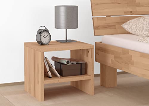 Erst-Holz Nachttisch Buche Massivholz geölt Nachtkästchen Beistelltisch 90.20-K31-geölt