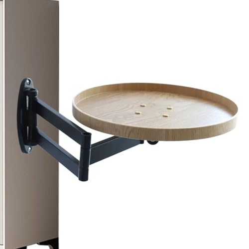 Klappwandschreibtisch, wandmontierte Ständer,Rotierender Nachttisch - Versenkbare Innenhäuserdekoration, Leseschreibtisch für Wohnzimmer, Schlafzimmer, Studium