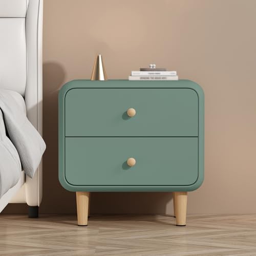 OIFAODAO Nachttisch, Nachttische, Beistelltisch, Nachttisch, mit Stauraum, Beistelltische, Schlafzimmer, Kommoden 2 Schubladen, Aufbewahrungsschrank(Gree n,35x40x48cm)