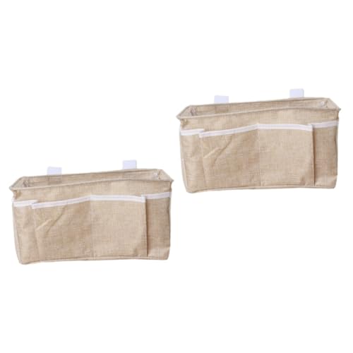 Zerodeko 2stücke Bett Organizer Für Nachttisch Faltbare Aufbewahrungstasche Multifunktionale Bett-Tasche Zum Einhängen Für Studentenwohnheime Und Zuhause