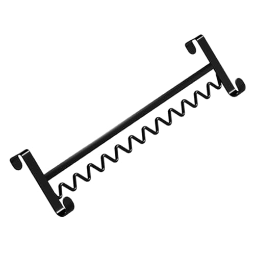 FOMIYES Nachttisch Kleiderhakenleiste zum Einhängen über Bett Schwarzer Haken für Studentenwohnheim und Apartment Multifunktionaler Organizer für Kleidung und Haargummis