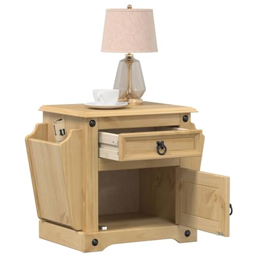 Nachttisch, Telefontisch Side Table Nachttischschrank Nachtschrank Geeignet für Schlafzimmer Hotel Wohnung Wohnstube Corona 45x35x47,5 cm Massivholz Kiefer