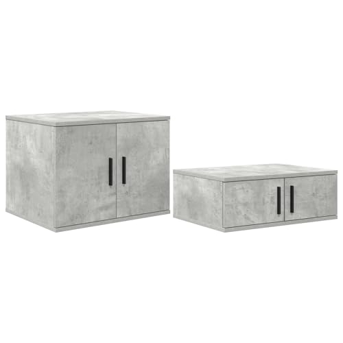 vidaXL Aufbewahrungsschrank Beton Grau 108x41x40 cm aus Holzwerkstoff