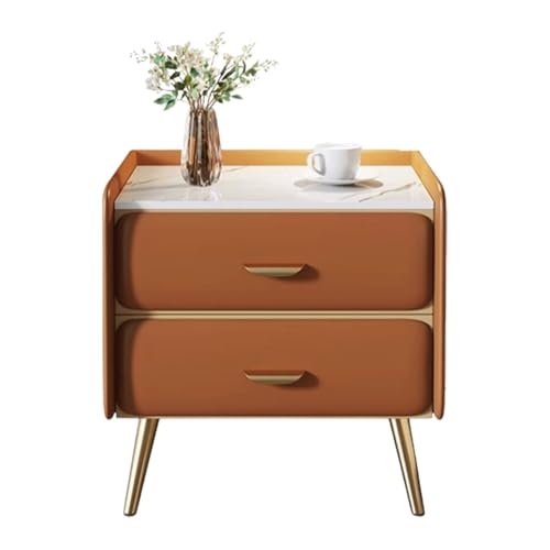Nachttisch Kiefer Nachttisch Mikrofaser Leder Modern Home Beistelltisch Installationsfrei mit Schublade Platzsparendes Design