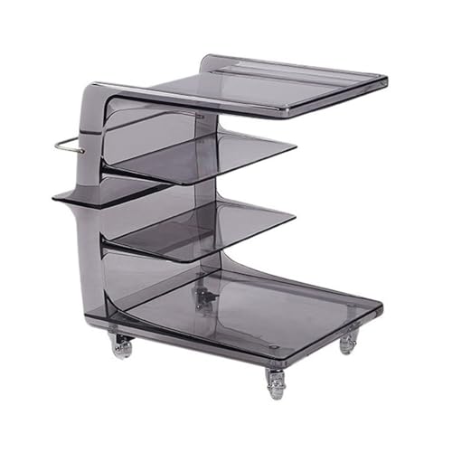 Moderner Beistelltisch mit Rädern, beweglicher Nachttisch mit Stauraum, rollbarer Couchtisch für Schlafzimmer, Wohnzimmer, Büro und kleine Räume