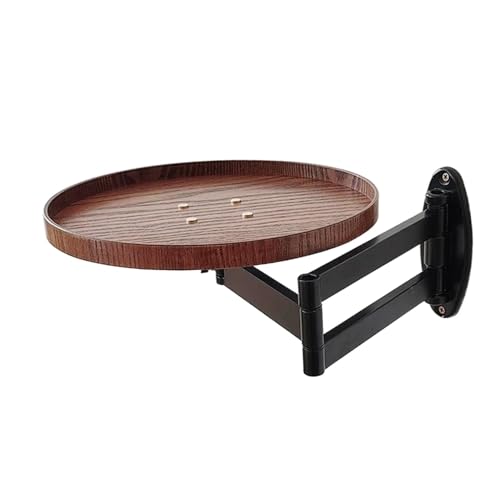 Multifunktionaler Klapp-Wandschreibtisch - Platzsparender Wandtisch, drehbarer Nachttisch-Arbeitsplatz, abnehmbar & einziehbar für kleine Räume, ideal für Home Office & Study