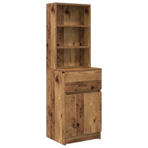 Genérico Wenjingqi 861317 Nachttisch, Holz, antik, 39 x 35 x 125 cm, aus technischem Holz