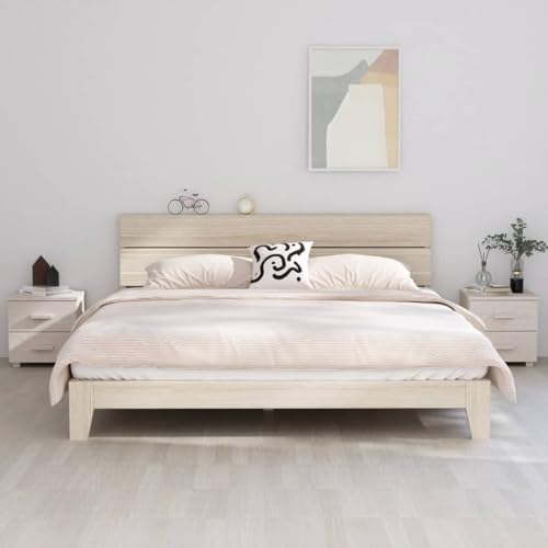 Myheimly Nachttische Nachttisch Nachtschrank Nachtkonsole Telefontisch HAMAR 2 STK. Weiß 40x35x44,5 cm Massivholz