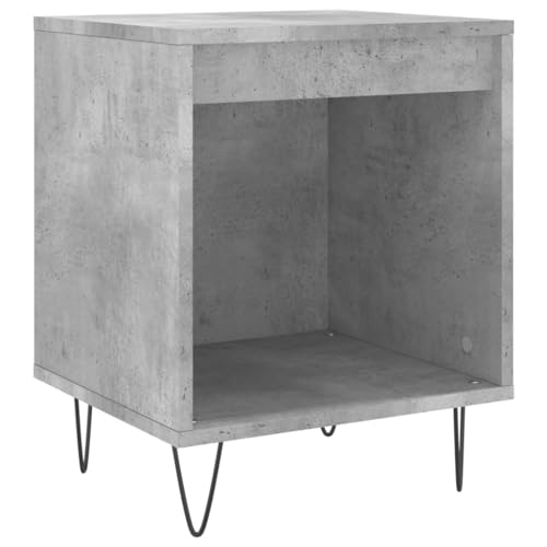 Genérico Wenjingqi 830724 Nachttisch, Holztechnik, Grau, Beton, 40 x 35 x 50 cm, Grau
