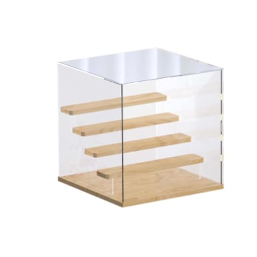 YPIOUREN Durchsichtige Vitrine Aus Acryl Mit Licht, Vitrine Mit Ständer Und Staubdichter Schutz, Vitrine Aus Acryl, Miniaturvitrine, For Sammlerstücke Und Actionfiguren(Without light,32*32*32.2cm)