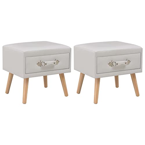 ZQQLVOO Nachttische 2 STK. Weiß Bedside Table kommode schubladen for Zimmer 40 x 35 x 40 cm