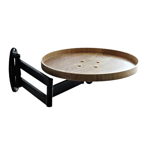 Wlikmjg Wandmontierter Tisch, Wandmontierter Klapptisch | Rotierender Nachttisch - Abnehmbare Klappwandstand, Innenhäuserdekoration für Wohnzimmer, Schlafzimmer