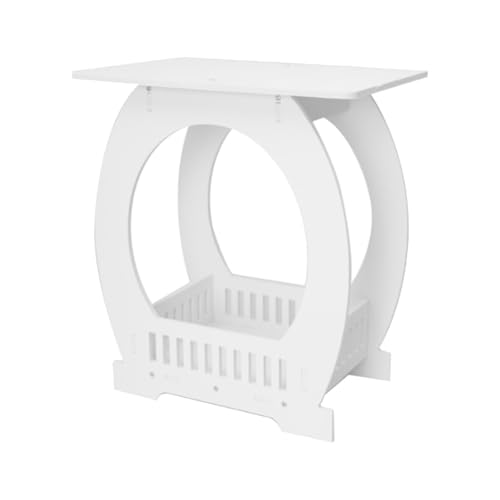 Sbshiouu Moderner minimalistischer Miniatur-Couchtisch, kleiner runder Fuß-Beistelltisch für Wohnzimmer, Schlafzimmer, Arbeitszimmer, einfache Mobilität, moderner Nachttisch