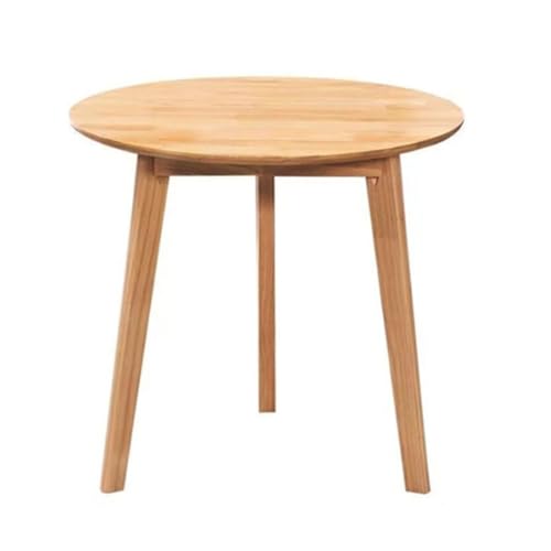 QHLIANGL Runder Couchtisch aus Massivholz – Retro-Beistelltisch für Wohnzimmer und Schlafzimmer – Sofa-Beistelltisch in Naturoptik (40 x 40 x 60 cm) – Stilvoller Nachttisch aus Holz