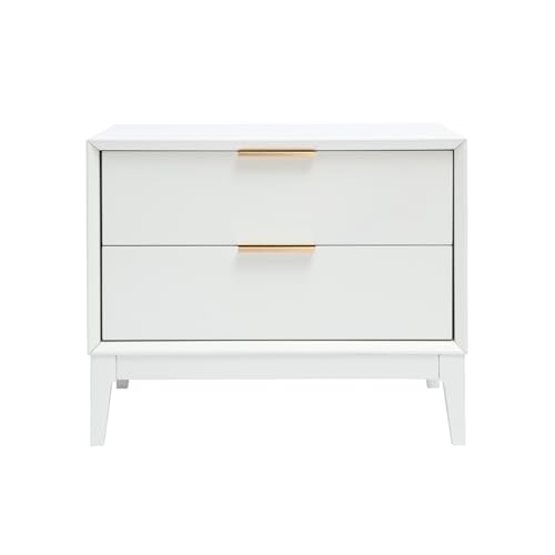 Miliboo, Weiß, matt,, goldfarben, mit Ablagen, Länge 60 cm, Giana
