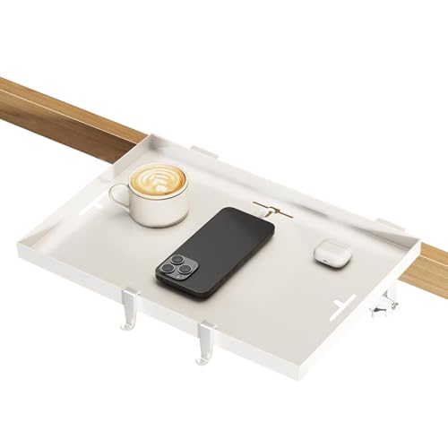 Nachttischregal für Studentenbett – Etagenbett Nachttisch zum Anklemmen für Schlafsaal | Faltbarer Aufbewahrungs-Organizer mit Kabelmanagement für Smartphone, Tasse, Buch, Brille