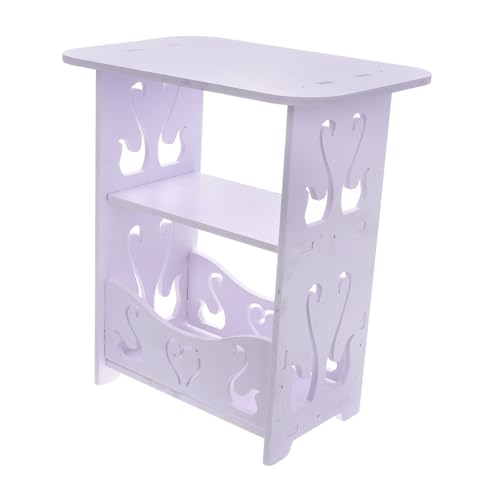 TOPPERFUN Nachttisch Fürs Schlafzimmer Kleiner Tisch Mit Ablagefläche Für Bücher Zeitschriften Lampe Familienfotos Modern Leicht Zu Bewegen Fürs Bett Oder Wohnzimmer