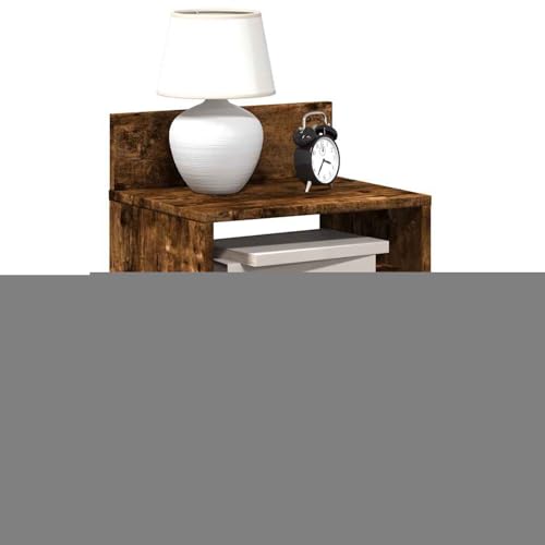 mit 2 Schubladen Räuchereiche 40x33x60, Nachtkästchen Nachtkonsole für Gästezimmer Wohnheim858568
