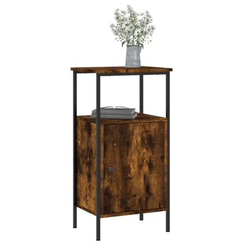 HEFZGDB Nachttische 2 STK. Räuchereiche 41x31x80 cm Holzwerkstoff Nachttisch Vintage Nachtkästchen Wohnzimmertisch Küchentisch für Wohnzimmer Gästezimmer Schlafzimmer Hotel