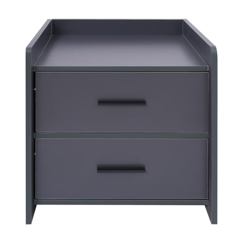 Kaichenyt, Bett Schublade Nachtschrank Beiden Platzsparend für Zeitschriften 40x40x42cm Dunkelgrau
