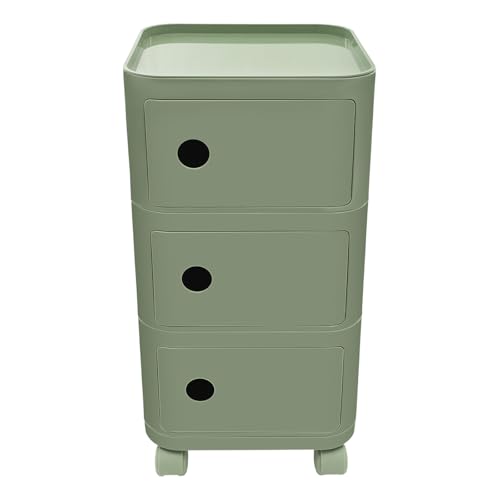C-Juzarl Nachttisch 3 stufig, Beistelltisch mit Rollen, Abnehmbarer Nachtkommode für Wohnzimmer und Schlafzimmer, 32x32x63cm (Dunkelgrün) C-Juzarl Nachttisch 3 stufig, Beistelltisch mit Rollen, Abnehmbarer Nachtkommode für Wohnzimmer und Schlafzimmer, 32x32x63cm (Dunkelgrün)