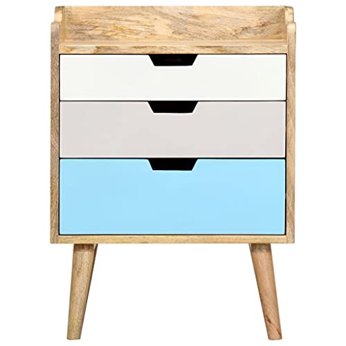 HEFZGDB Nachttisch 47 x 35 x 63 cm Massivholz Mango Nachttisch Vintage Beistelltisch Wohnzimmertisch Nachttischschrank für Gästezimmer Wohnzimmer Hotel Schlafzimmer