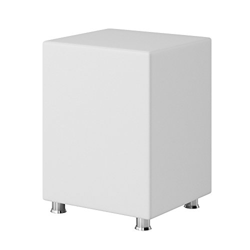 Inter Handels Hocker Kara Würfel Cube weiÃŸ 40x40x60, Holz, weiß, 60