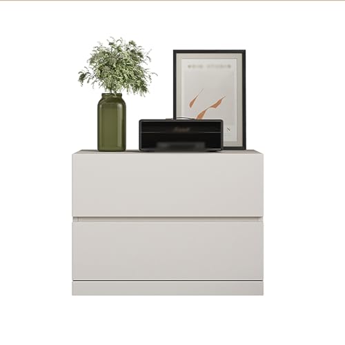 OIFAODAO Nachttisch, Bücherregal, einzigartiger Nachttisch, moderner, Holz-Beistelltisch, Kommode for Schlafzimmer, Bauernhaus-Möbel, Aufbewahrungsorganisator( White)