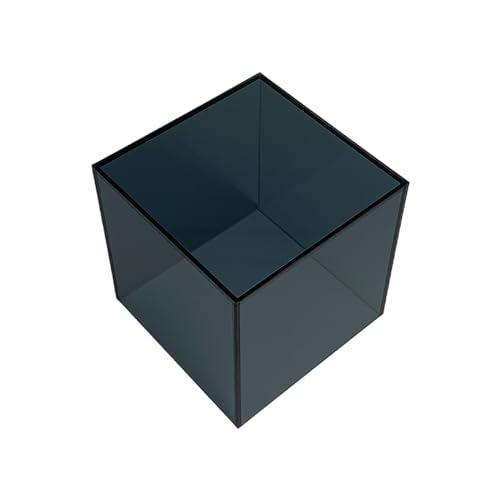 OJIJO Grauer Acryl-Riser-Displayständ er, 5-seitiger Würfel mit hohlem Boden for die Präsentation von kosmetischen Sammlerstücken und Figuren(8 x 8 x 8cm)