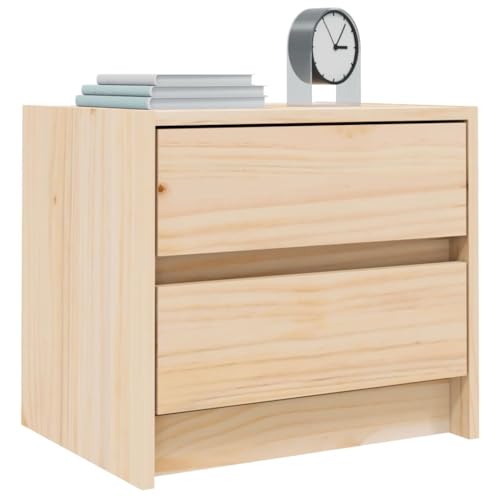 HEFZGDB Nachttisch 40x31x35,5 cm Massivholz Kiefer Nachttisch Organizer Nachtkästchen Couchtisch Nachttischschrank für Gästezimmer Wohnzimmer Hotel Schlafzimmer