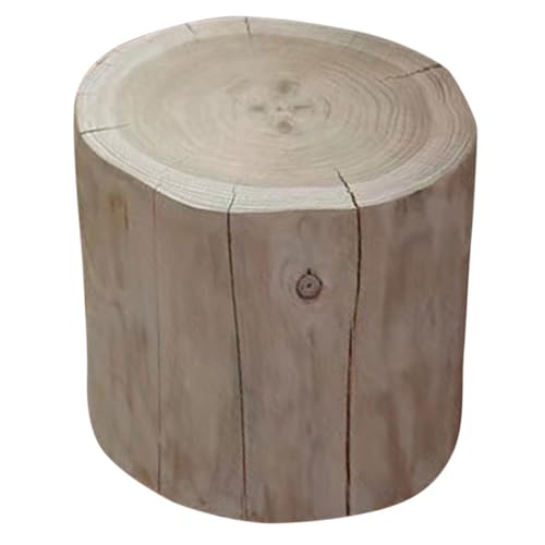 PartyKindom hocker aus massivholz dekorativer Hocker Stühle Nachttisch Erwachsene rustikal Kleiner Sitzhocker unvollendeter Holzhocker Hocker Dekoration Blockmöbel Baumstumpf Hocker hölzern
