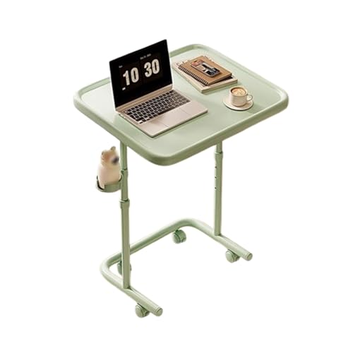 Verstellbarer Überbetttisch – C-förmiger Roll-Laptop-Schreibtisch mit Getränkehalter für Bett, Sofa und Liege, faltbarer TV-Tablett