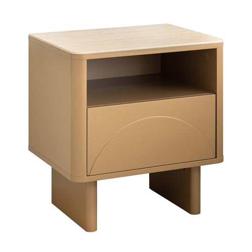 Riess Ambiente Design Nachttisch Savoy - 50cm - grau beige Greige - Keramik Tisch, Travertin Design Beistelltisch