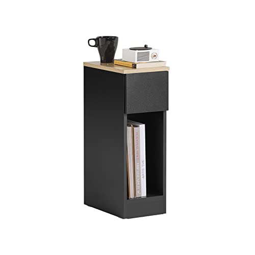 SoBuy Schublade für Boxspringbett Sofatisch Beistelltisch schmal Telefontisch Nachtschrank Nachtkommode BHT ca. 20x60x35cm FBT111 SCH