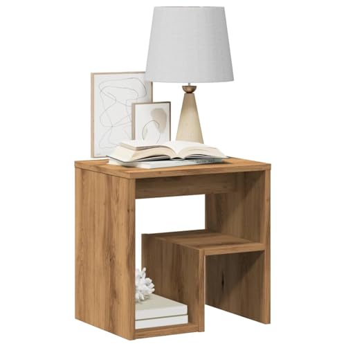 Fasba Nachttische 2 STK. Artisan-Eiche 40x30x40 cm Holzwerkstoff, Beistelltisch mit viel Stauraum, Nachtschrank, Nachtkommode, Nachtkonsole/ 856529