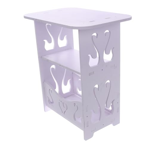 EXHUMKY Nachttisch Für Schlafzimmer Kleiner Beistelltisch Frisiertisch Couchtisch Für Kleine Räume Ablagefläche Für Bücher Und Lampen Praktisches Möbelstück Für Zuhause