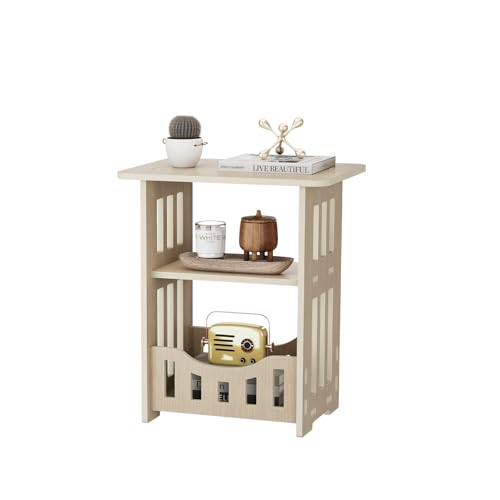 Dripex Beistelltisch, Nachttisch 3 Ebenen, 36x24x40cm, Nachtkommode für Schlafzimmer, Wohnzimmer