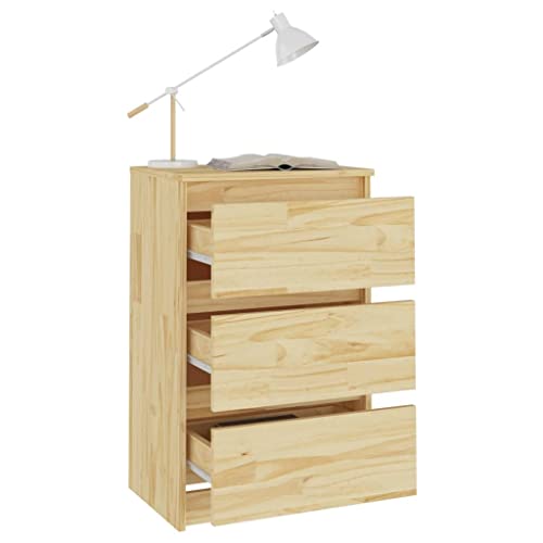 HEFZGDB Nachtschrank 40x29,5x64 cm Massivholz Kiefer Nachttisch Vintage Nachttische Nachtkästchen Sideboard Wohnzimmer für Gästezimmer Wohnzimmer Schlafzimmer Hotel