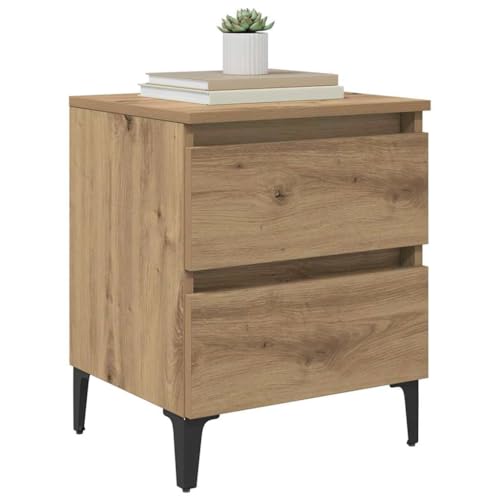 vidaXL Bettkommoden 2 Stück Artisan Eiche Nachttisch 40X35X50 cm für Schlafzimmer Aufbewahrung