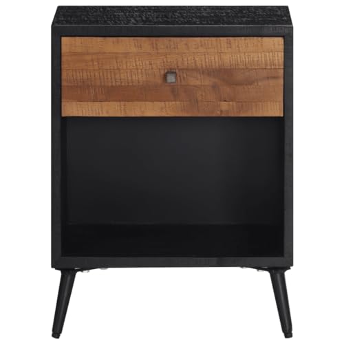 HEFZGDB Nachttisch 40x30x50 cm Massivholz Teak Nachtschränkchen Wohnzimmertisch Konsolentisch Lowboard für Hotel Gästezimmer Schlafzimmer Wohnzimmer